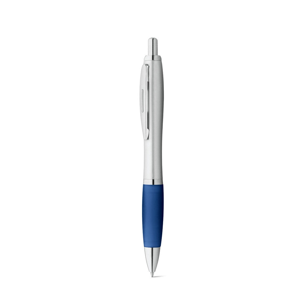 SWING promotional pen in blue (detail view) with custom logo branding