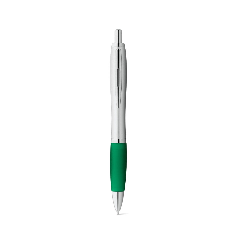 SWING promotional pen in green (detail view) with custom logo branding