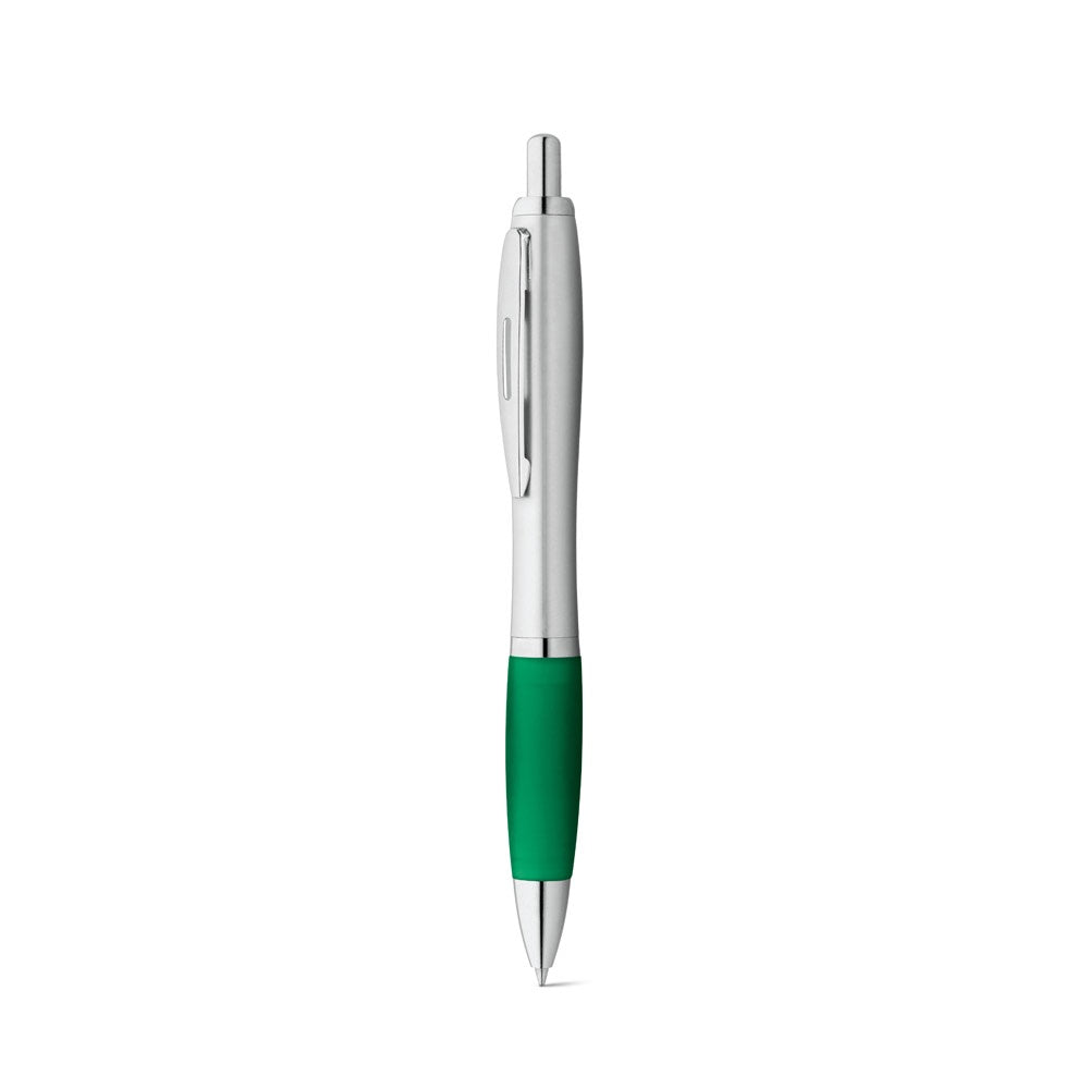 SWING promotional pen in green (detail view) with custom logo branding