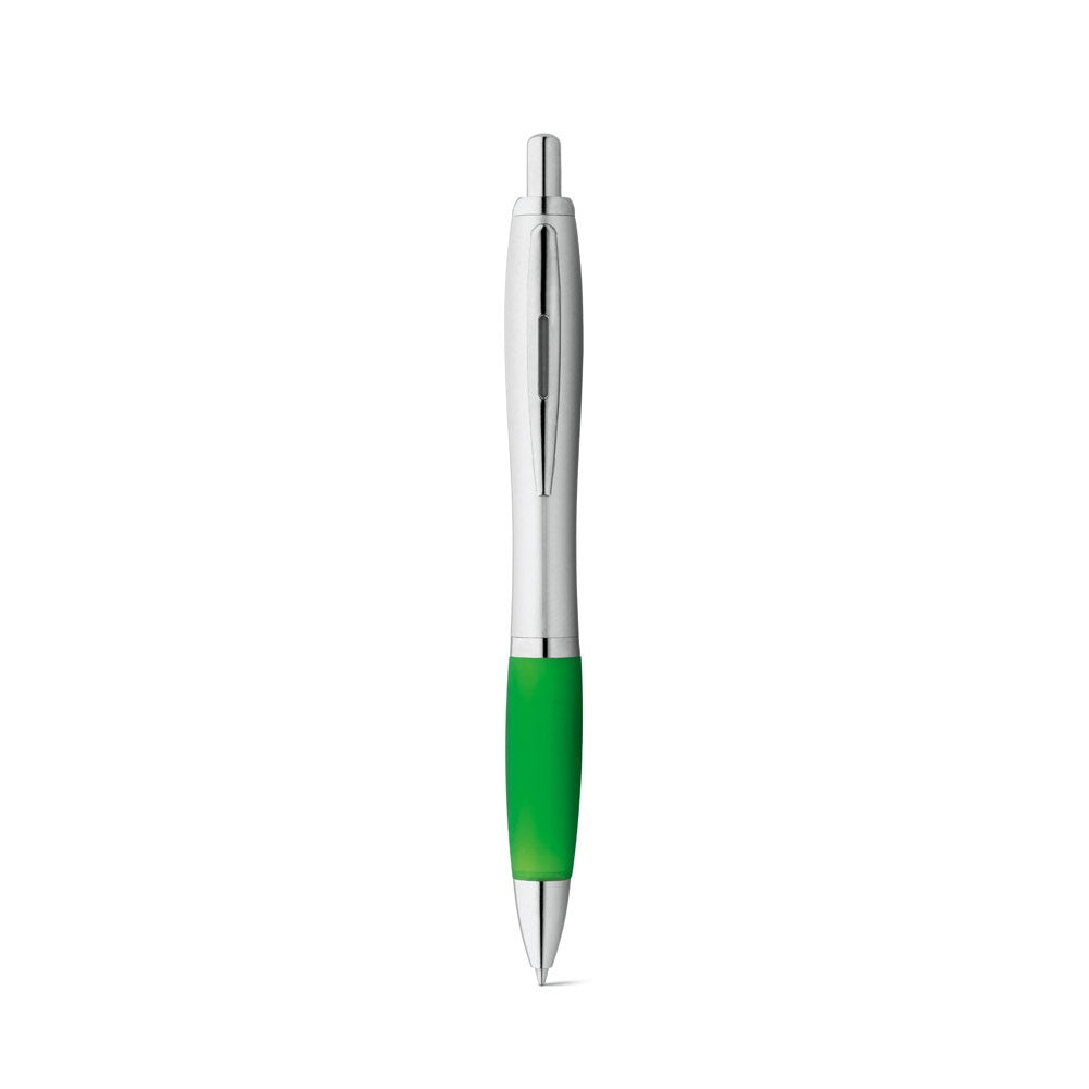 SWING promotional pen in light green (detail view) with custom logo branding