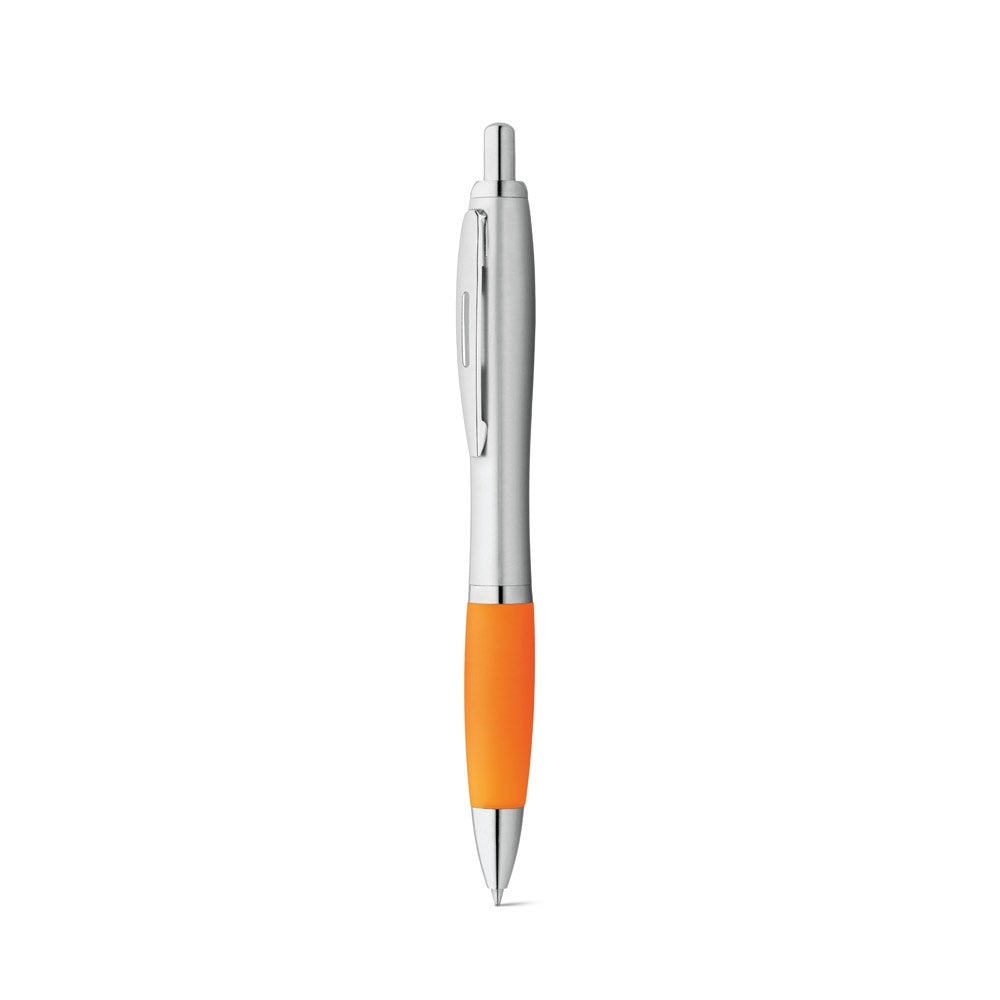 SWING promotional pen in orange (detail view) with custom logo branding