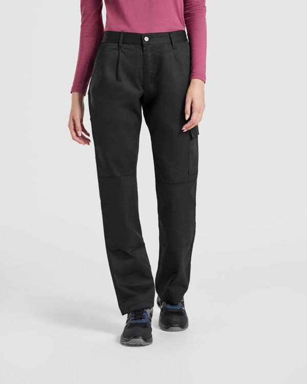 ROLY WRK DAILY WOMAN Women's trousers in black - promotional clothing printed with your company logo