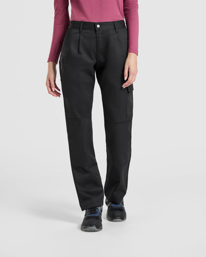 ROLY WRK DAILY WOMAN Women's trousers in black - promotional clothing printed with your company logo