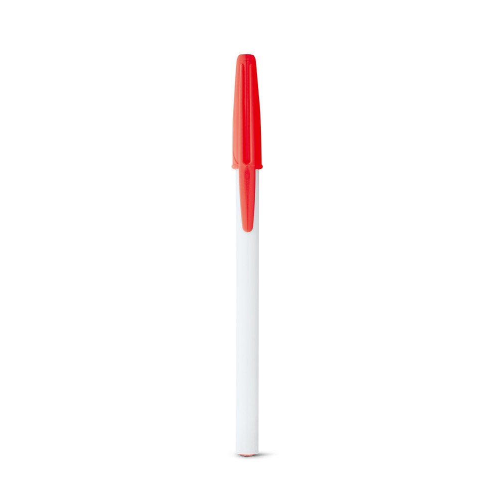 CORVINA promotional pen in red (detail view) with custom logo branding