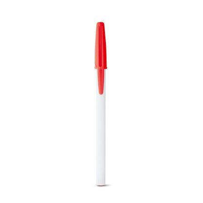CORVINA promotional pen in red (detail view) with custom logo branding