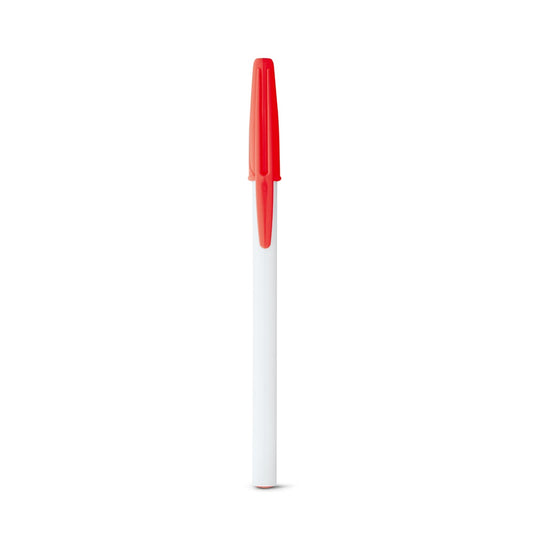 CORVINA promotional pen in red (detail view) with custom logo branding