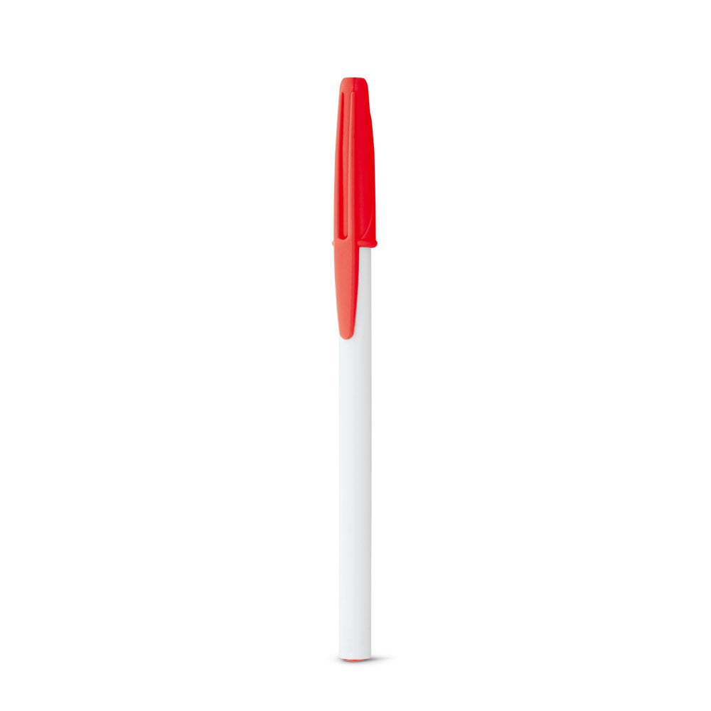 CORVINA promotional pen in red (detail view) with custom logo branding