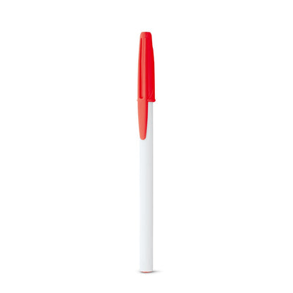 CORVINA promotional pen in red (detail view) with custom logo branding