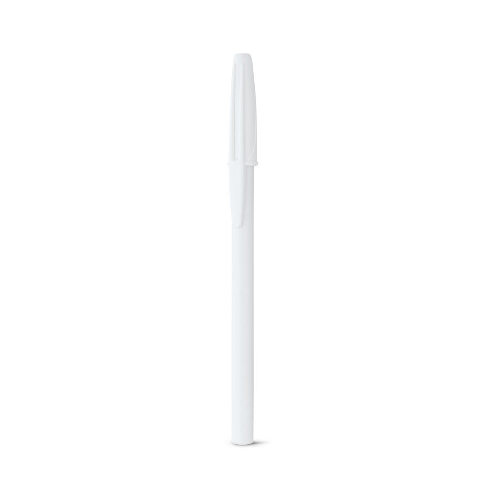 CORVINA promotional pen in white (detail view) with custom logo branding