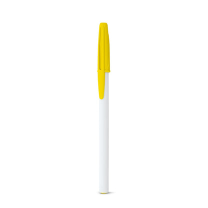 CORVINA promotional pen in yellow (detail view) with custom logo branding