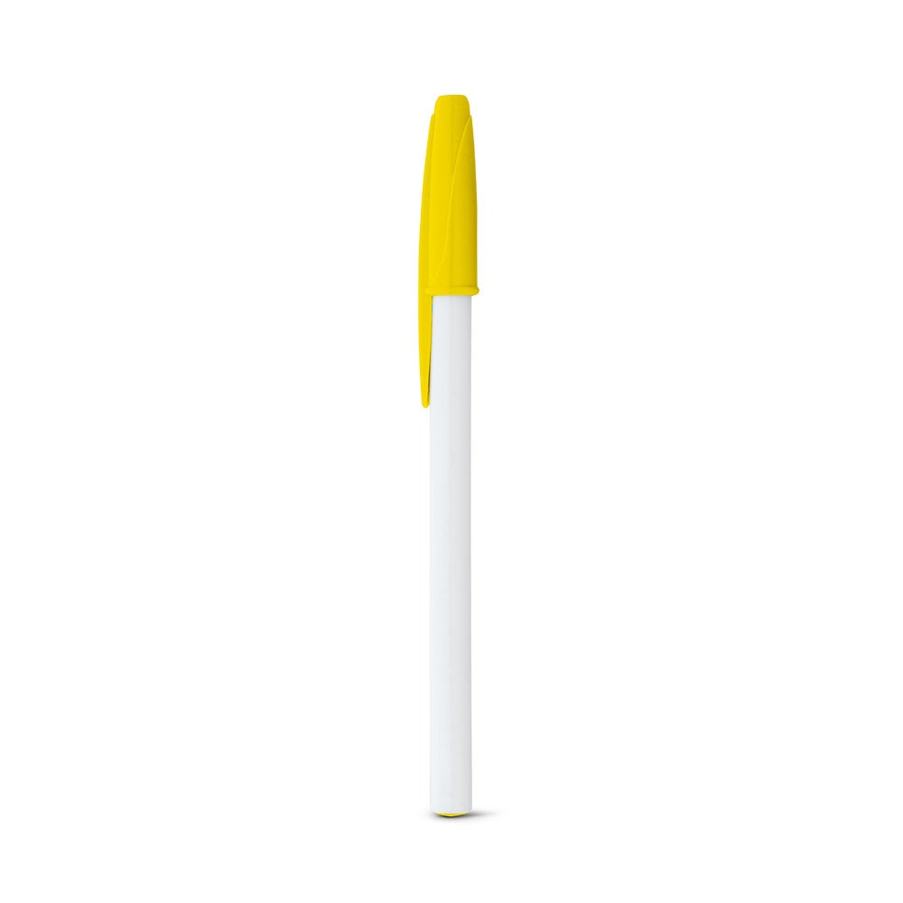 CORVINA promotional pen in yellow with custom logo branding