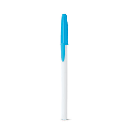 CORVINA promotional pen in light blue (detail view) with custom logo branding