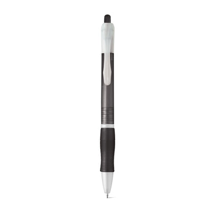 SLIM promotional pen in black (detail view) with custom logo branding