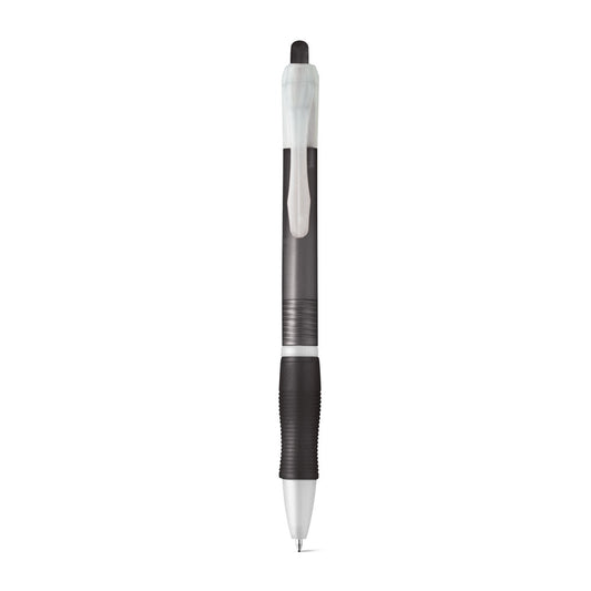 SLIM promotional pen in black (detail view) with custom logo branding