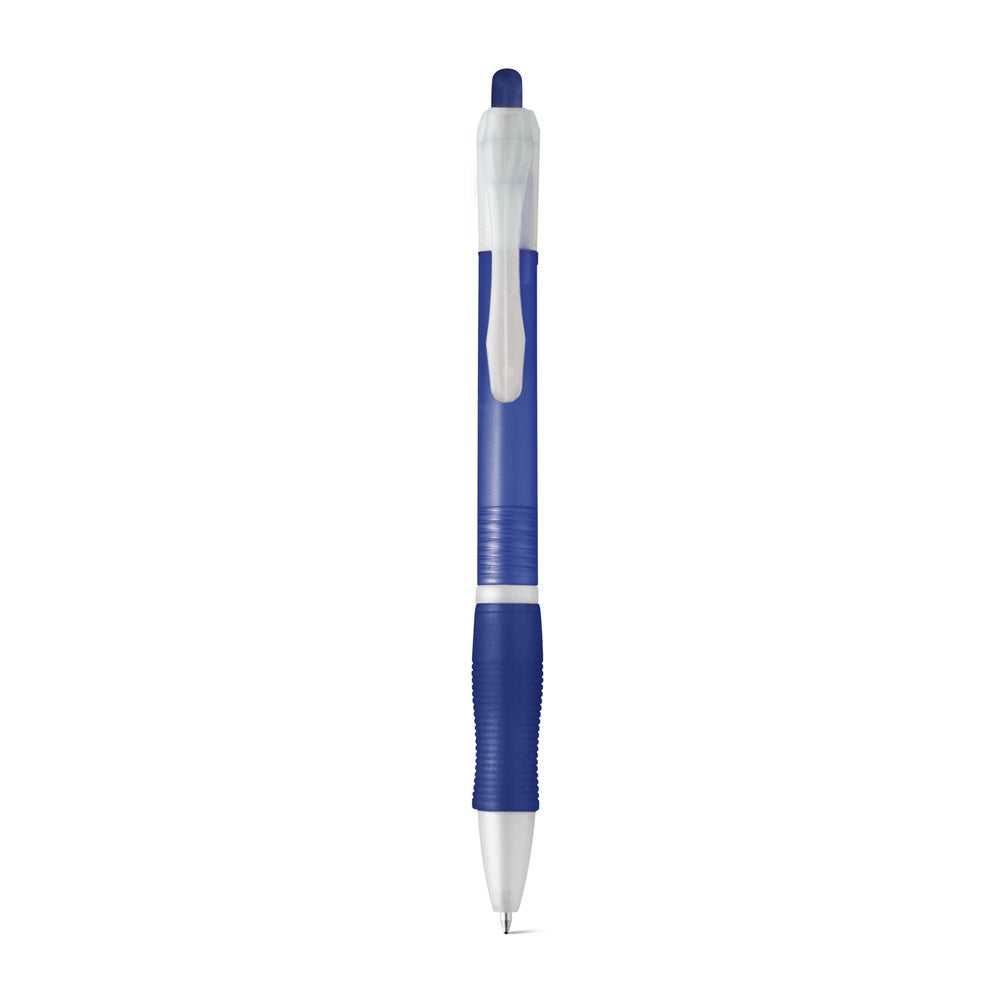 SLIM promotional pen in blue (detail view) with custom logo branding