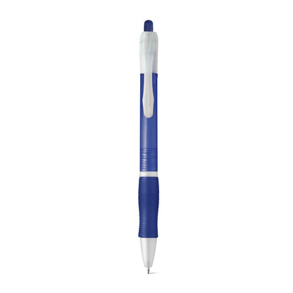 SLIM promotional pen in blue (detail view) with custom logo branding