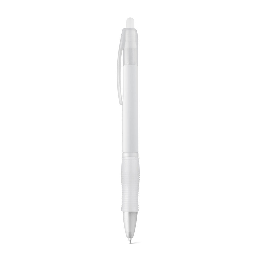 SLIM promotional pen in white with custom logo branding