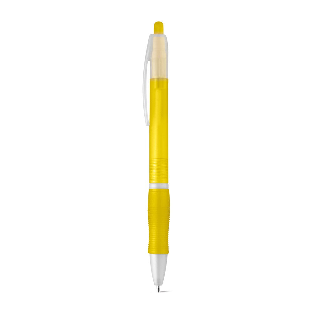 SLIM promotional pen in yellow with custom logo branding