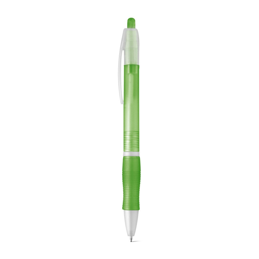 SLIM promotional pen in light green with custom logo branding