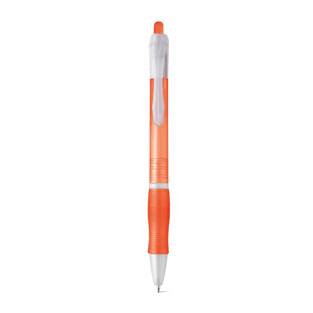 SLIM promotional pen in orange (detail view) with custom logo branding
