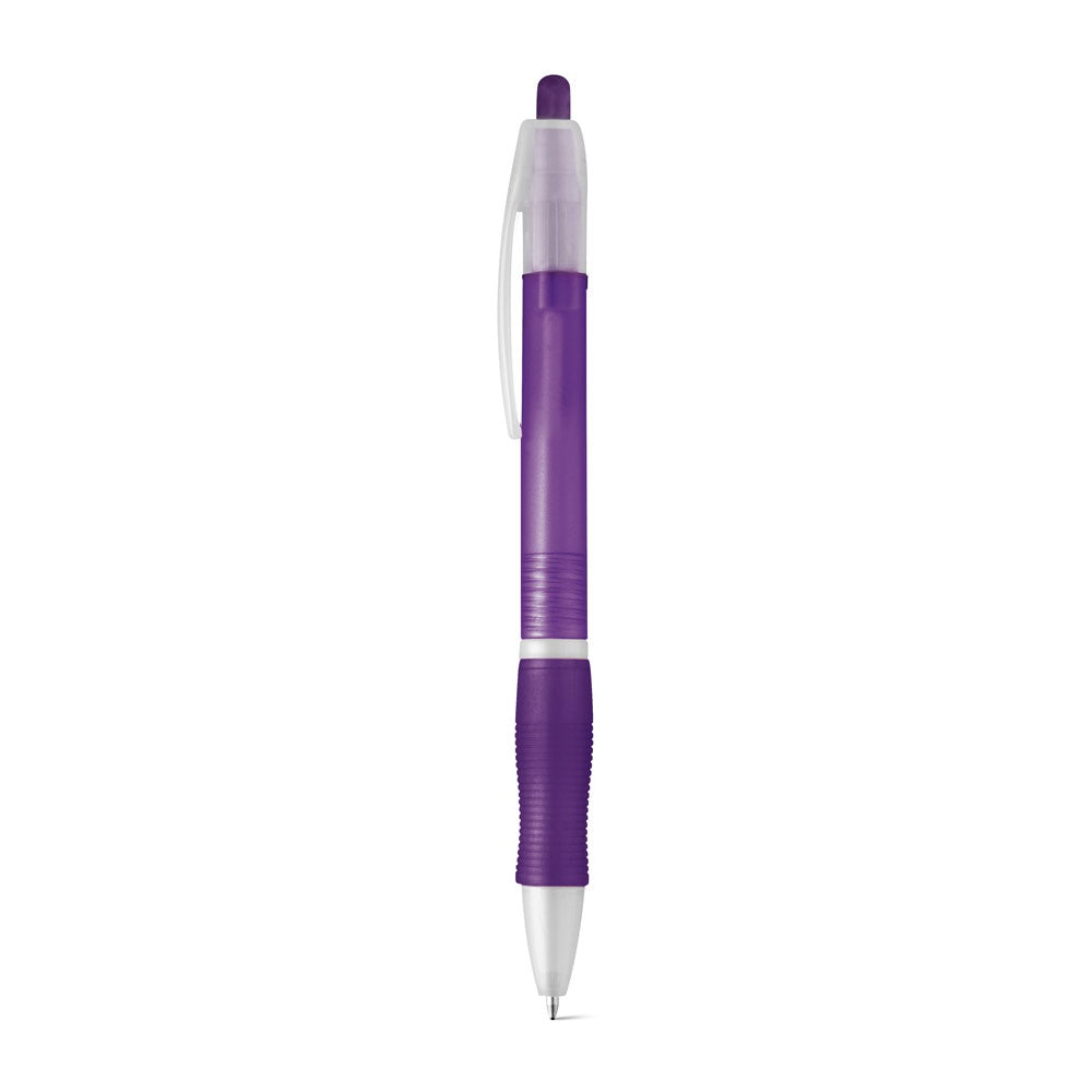 SLIM promotional pen in purple with custom logo branding