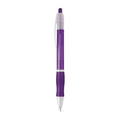 SLIM promotional pen in purple with custom logo branding
