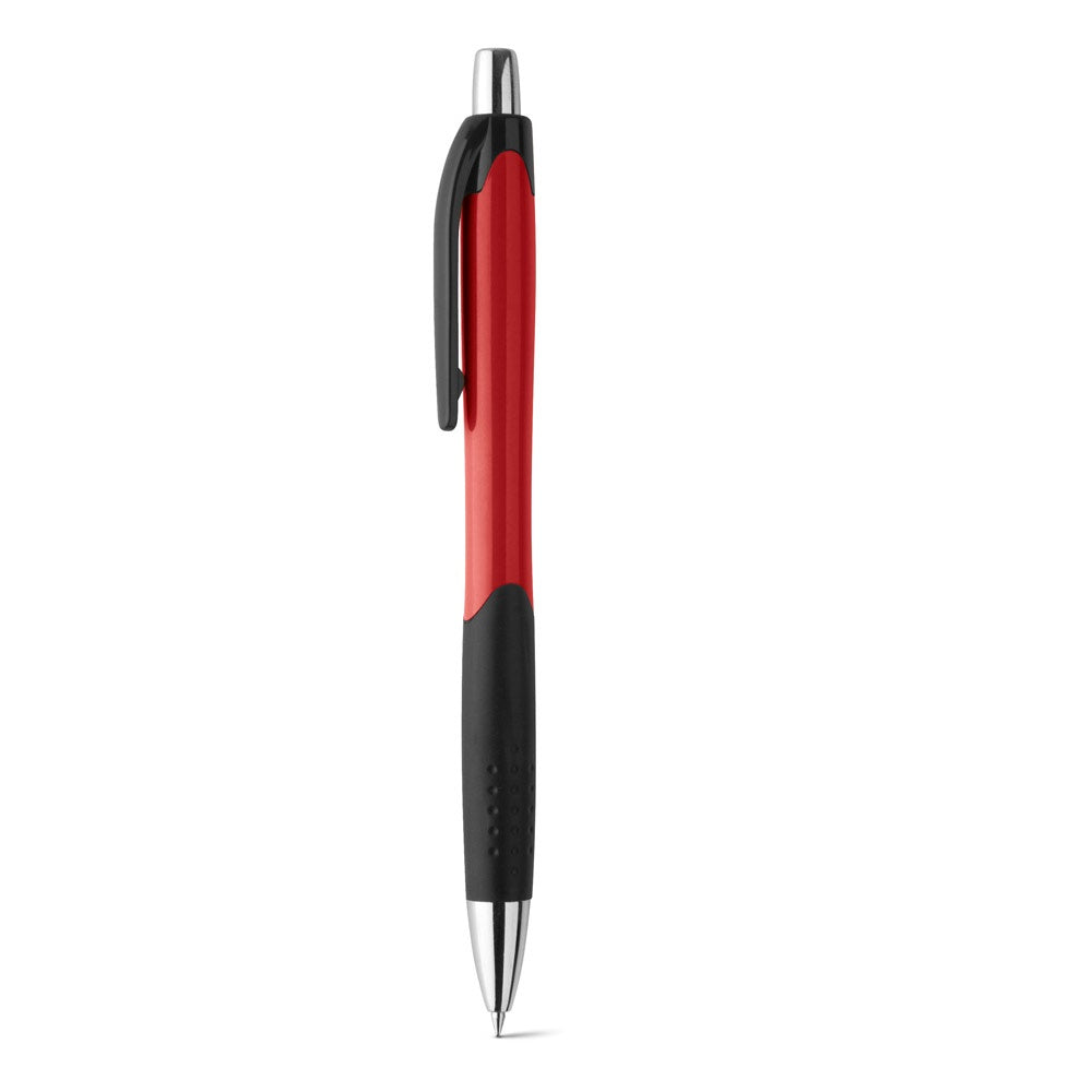 CARIBE promotional pen in red with custom logo branding
