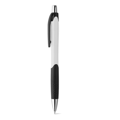 CARIBE promotional pen in white with custom logo branding