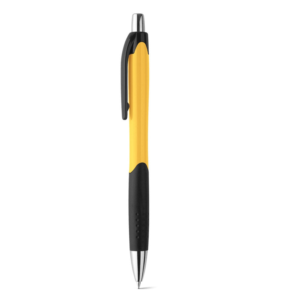 CARIBE promotional pen in yellow with custom logo branding