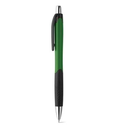 CARIBE promotional pen in green with custom logo branding