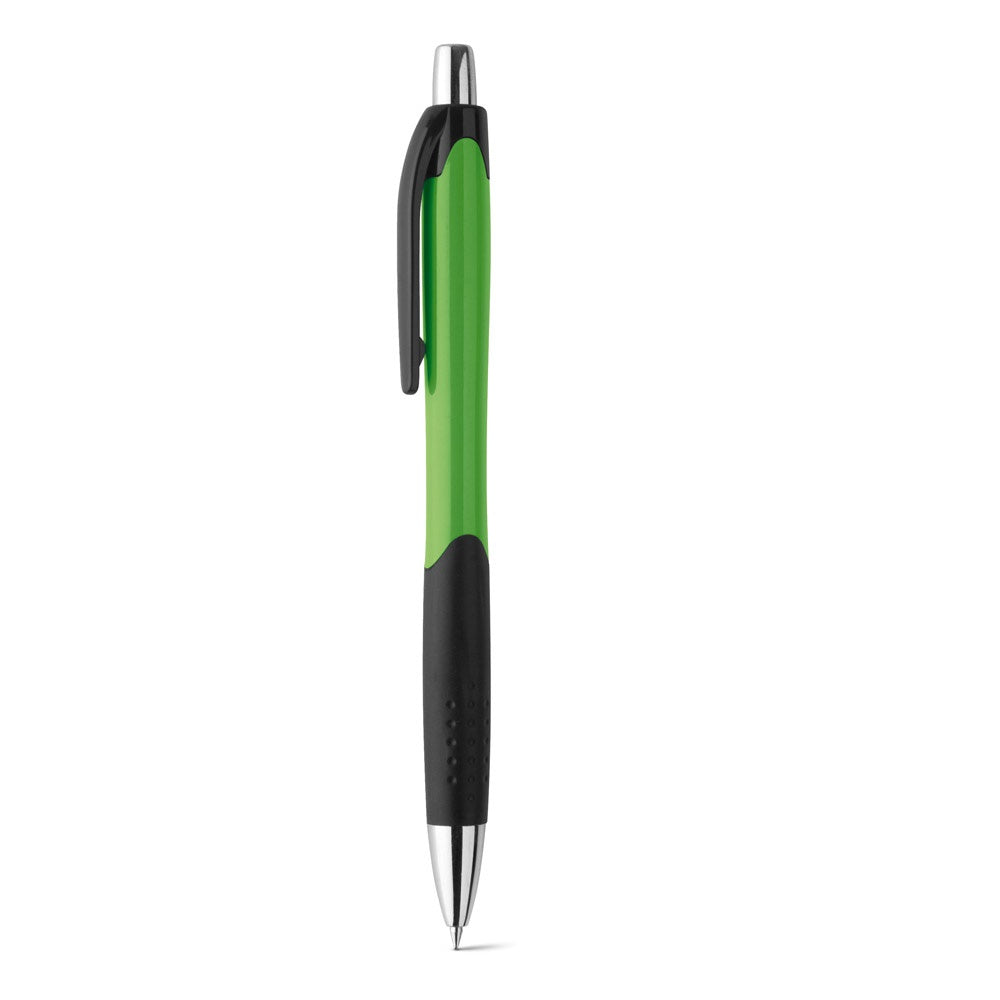 CARIBE promotional pen in light green with custom logo branding