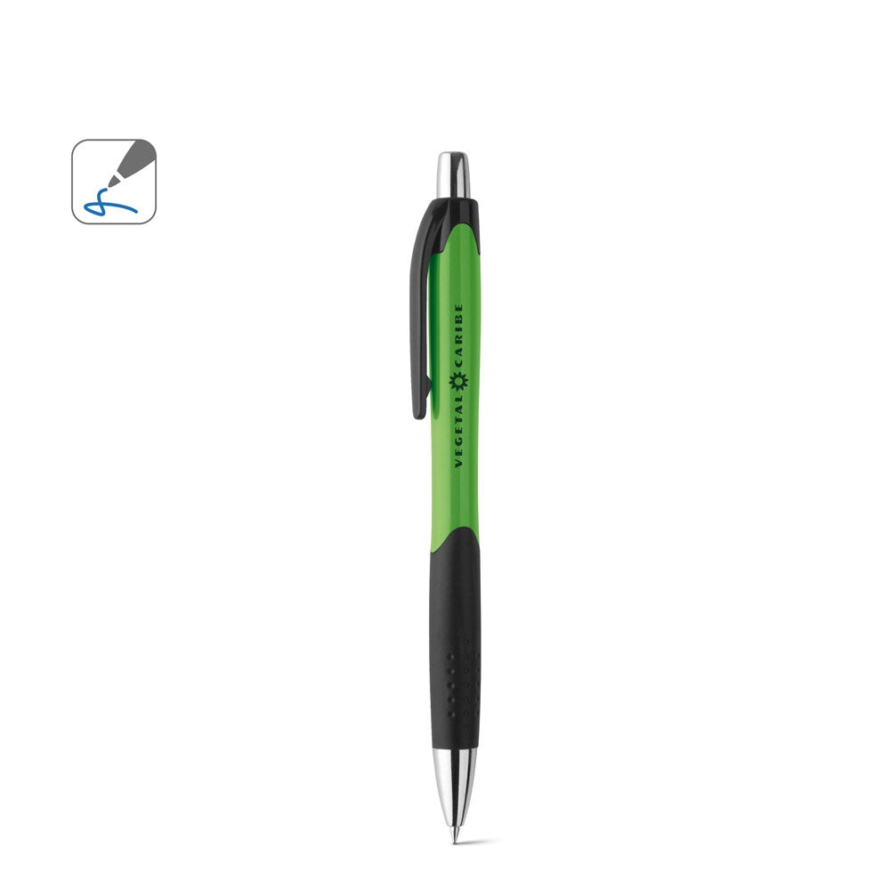 CARIBE promotional pen (complete set view) with custom logo branding
