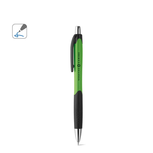 CARIBE promotional pen (complete set view) with custom logo branding