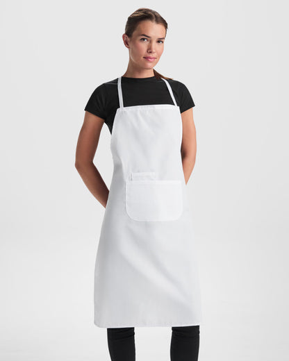 ROLY WRK DUCASSE Unisex apron in white - promotional clothing printed with your company logo