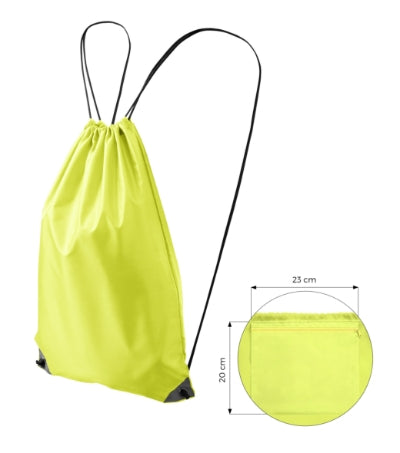 MALFINI ENERGY Unisex gymsack in neon yellow - promotional clothing printed with your company logo