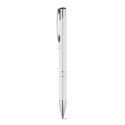 BETA promotional pen in white with custom logo branding