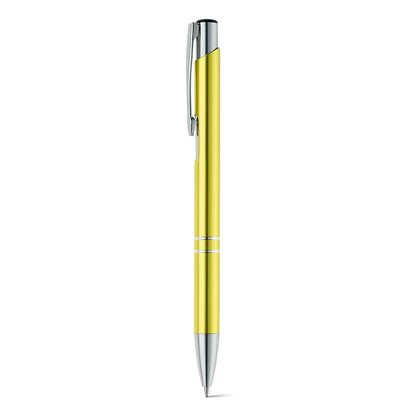 BETA promotional pen in yellow with custom logo branding