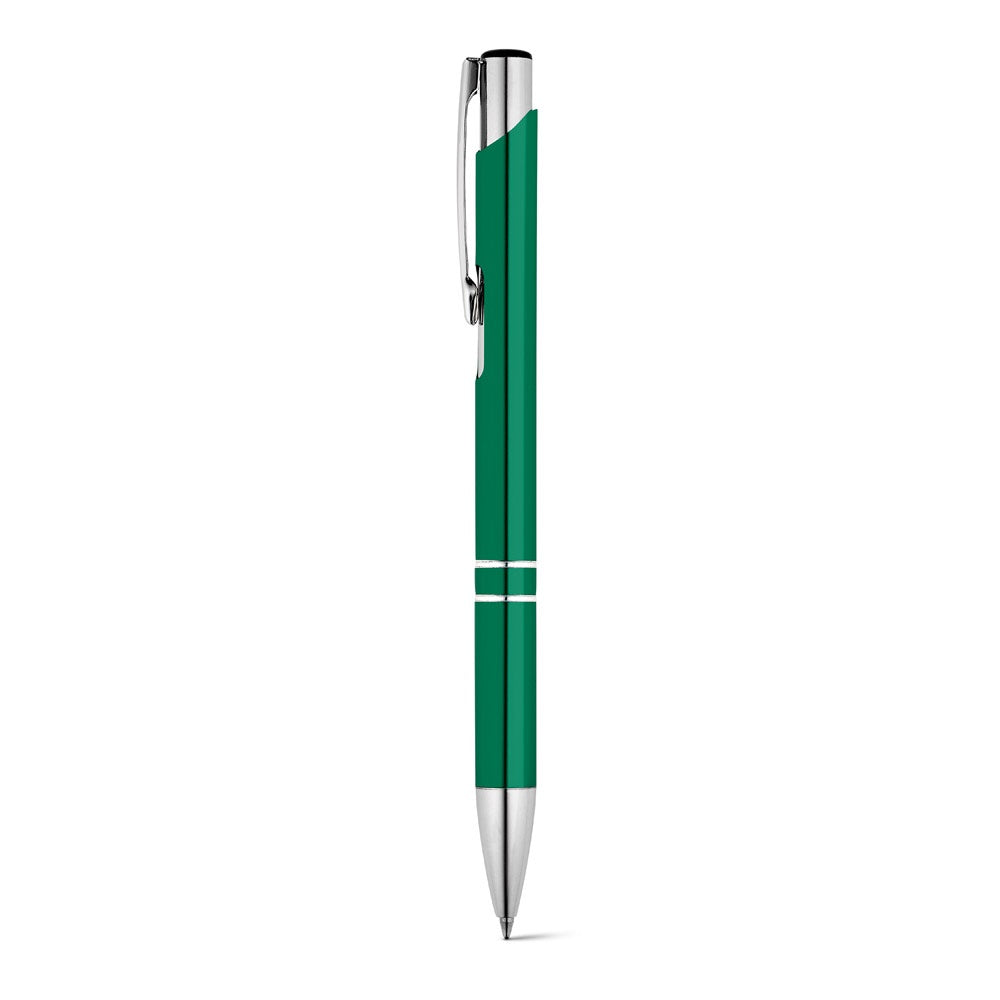 BETA promotional pen in green with custom logo branding