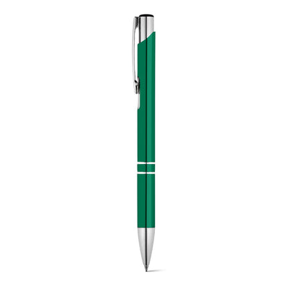 BETA promotional pen in green with custom logo branding
