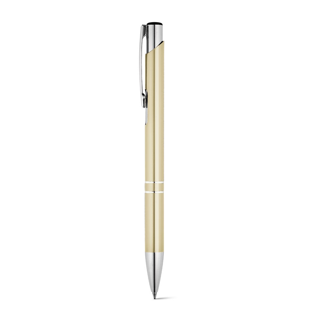 BETA promotional pen in golden with custom logo branding