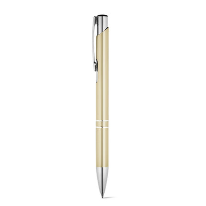 BETA promotional pen in golden with custom logo branding