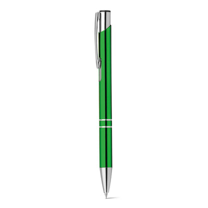 BETA promotional pen in light green with custom logo branding