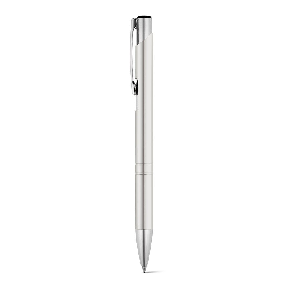 BETA promotional pen in light grey with custom logo branding