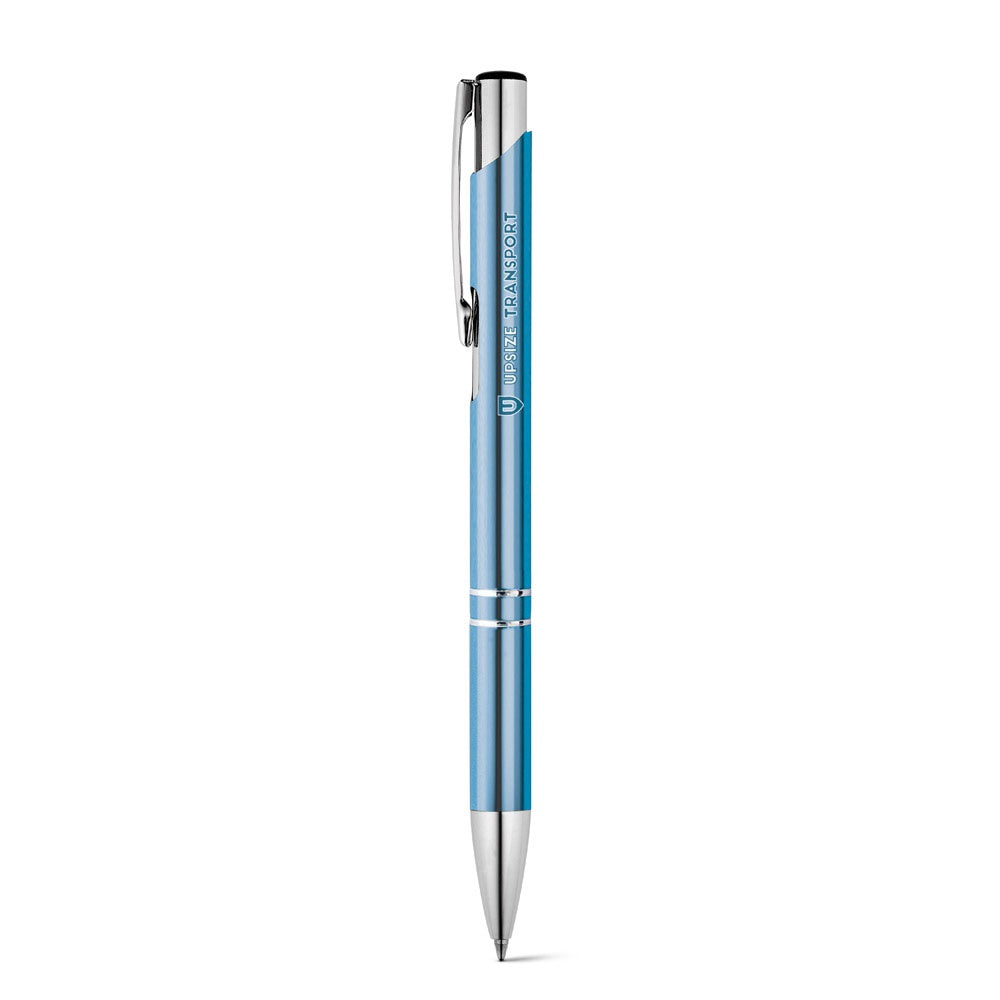BETA promotional pen in light blue with custom logo branding