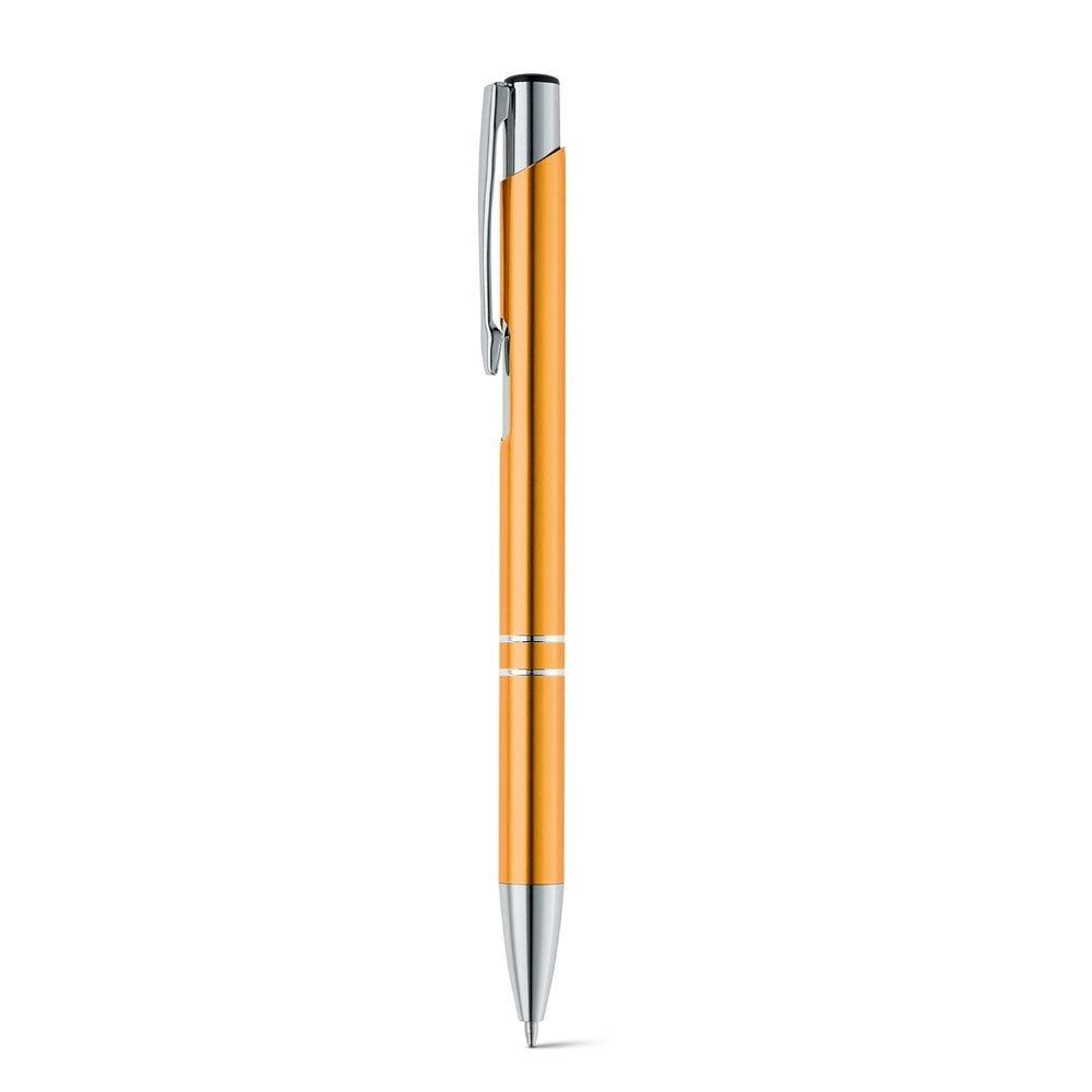 BETA promotional pen in orange with custom logo branding