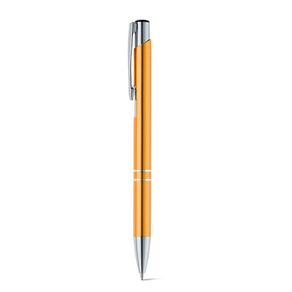 BETA promotional pen in orange with custom logo branding
