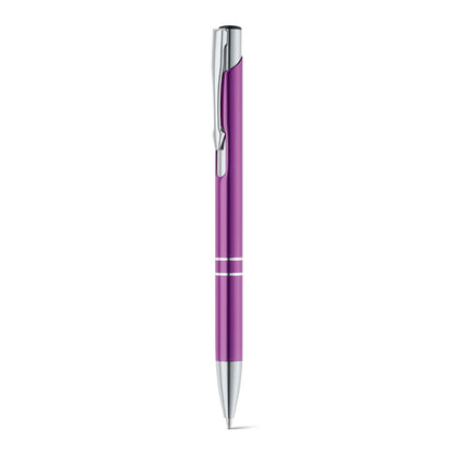 BETA promotional pen in purple (detail view) with custom logo branding