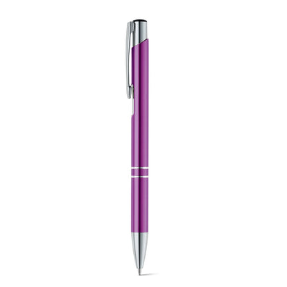 BETA promotional pen in purple with custom logo branding