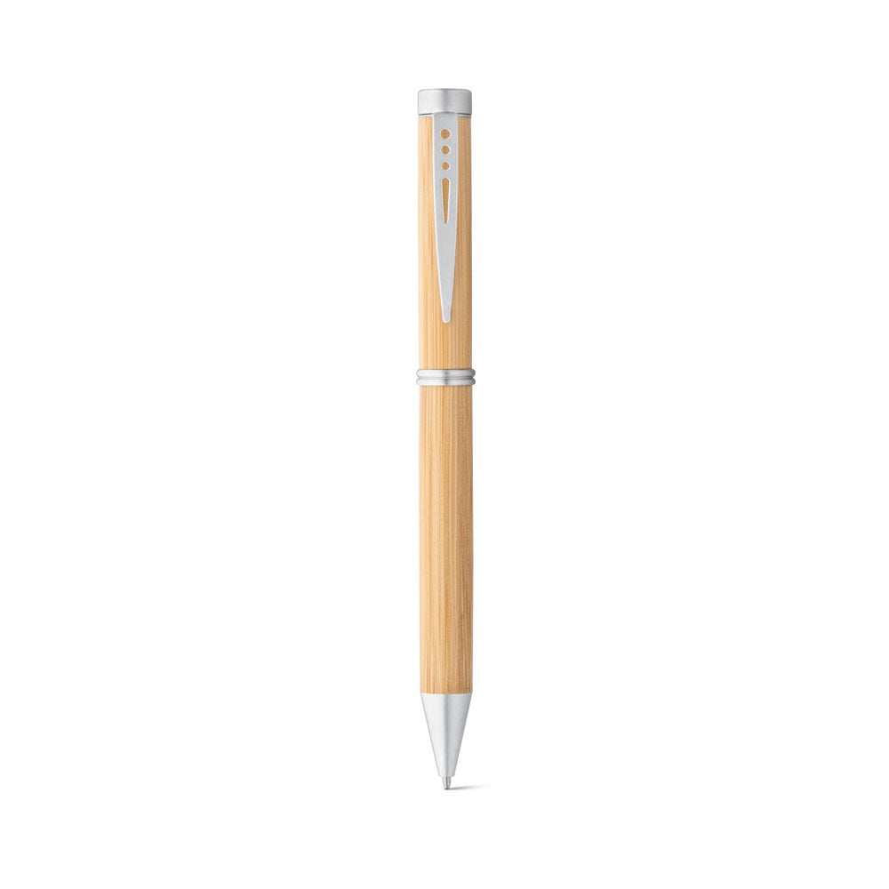 LAKE promotional pen in natural (detail view) with custom logo branding