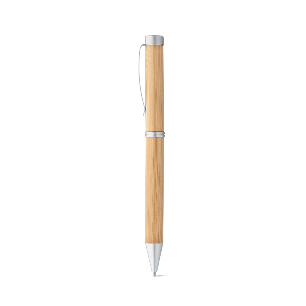 LAKE promotional pen in natural with custom logo branding